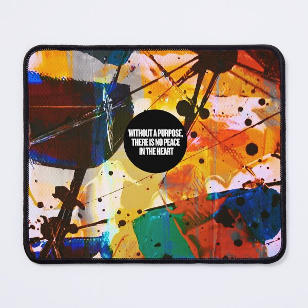 Item preview, Colorful City Art with Inspiring Quote – "Without a Purpose, There Is No Peace in the Heart" – Vibrant AI Design designed and sold by knalpot-design.