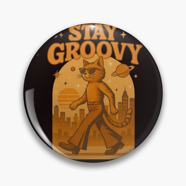 Item preview, "Groovy Cat Vibes" designed and sold by Tadeusz1.