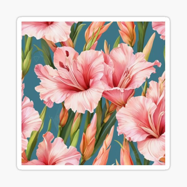 Item preview, Gladiolus Floral Pattern designed and sold by CrafteePattern.