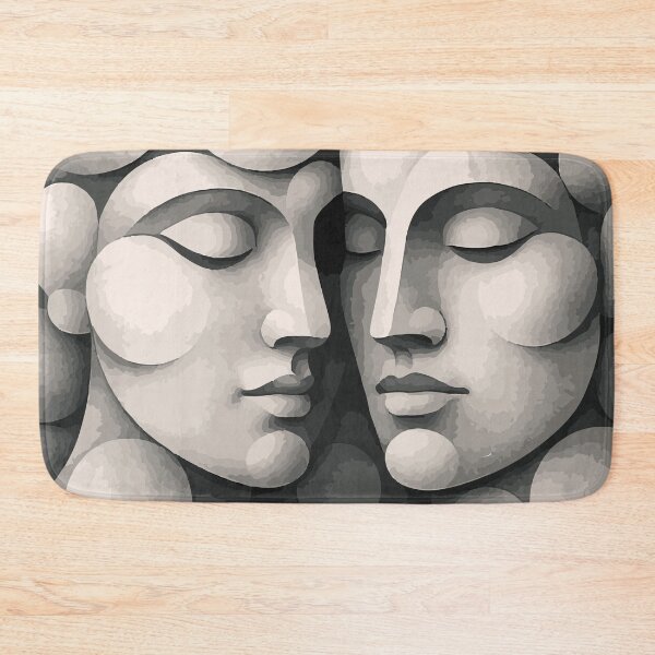 Item preview, Two faces made of round and stone-like shapes designed and sold by EchoOfSilence.
