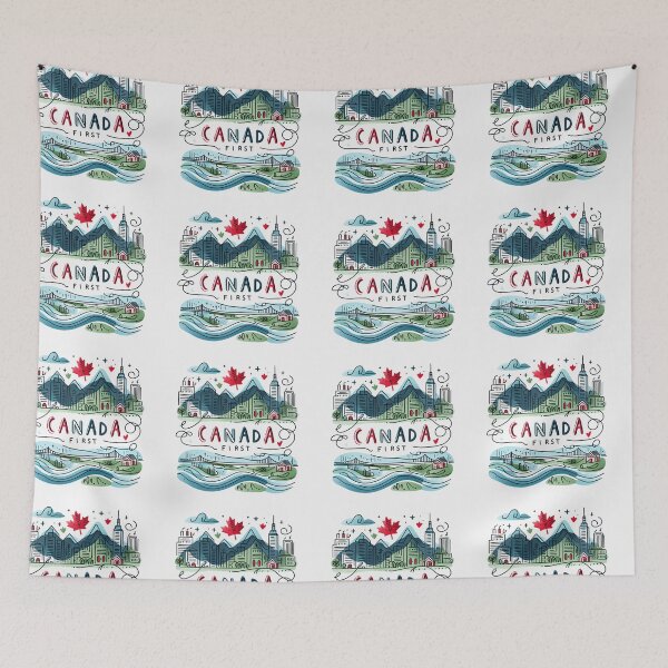 Item preview, Canada First Design – Bold Red on White,  designed and sold by PaintMeWorld.