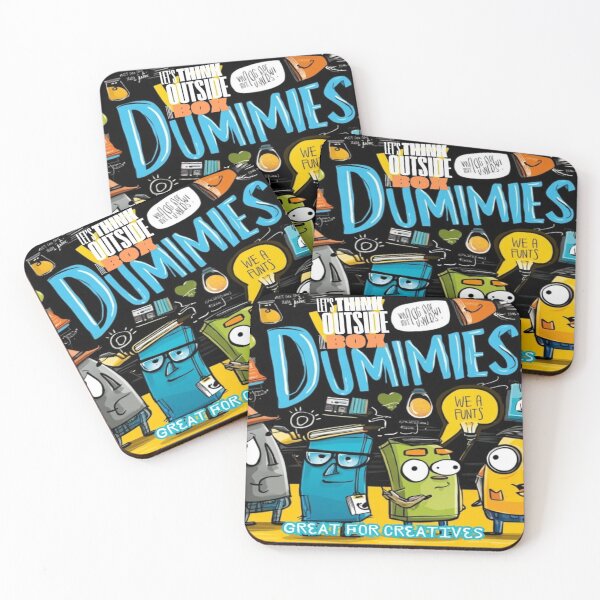 Item preview, Think Outside the Box Poster – Funny Creative Wall Art for Designers, Students & Offices – “Dummies” Cartoon Print designed and sold by Asif's PixelPlay.
