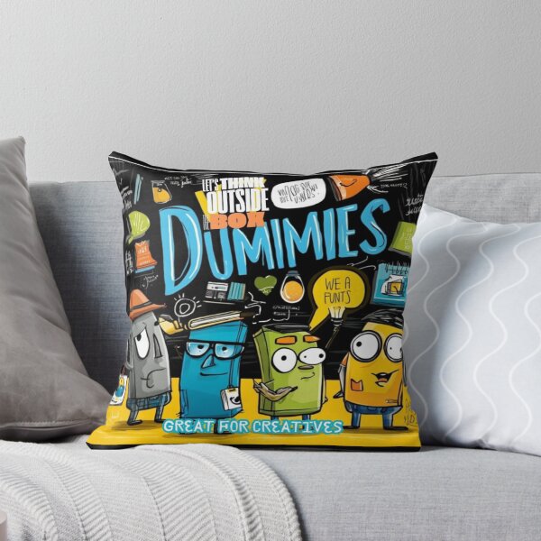 Item preview, Think Outside the Box Poster – Funny Creative Wall Art for Designers, Students & Offices – “Dummies” Cartoon Print designed and sold by Asif's PixelPlay.