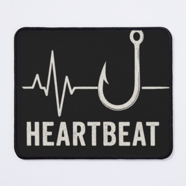 Item preview, Fishing Heartbeat Fish Hook Line Art designed and sold by MyBestTeeses.