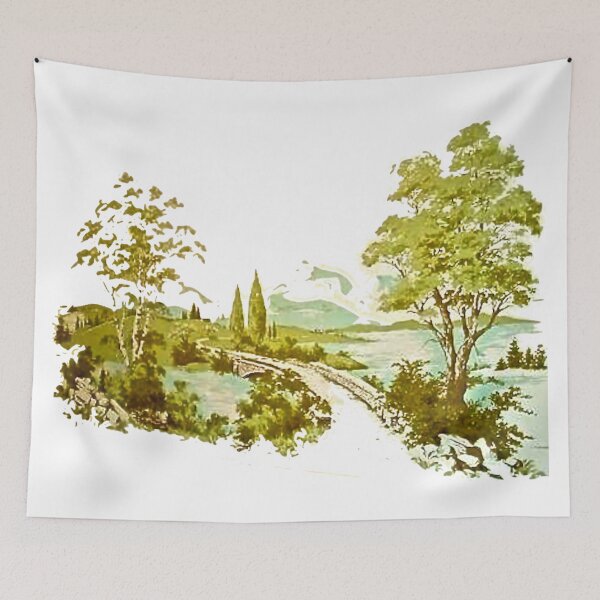 Item preview, Trees Beside A River Bridge designed and sold by VictorIos.