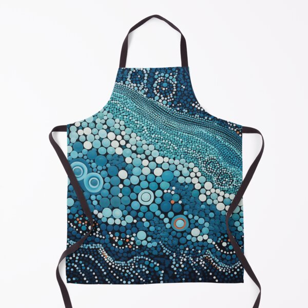 Item preview, Aboriginal Inspired Dot Art - With Blue Pebbles designed and sold by GrinGalore.