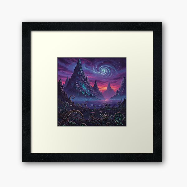 Item preview, Cosmic Lovecraftian Landscape designed and sold by RedHeavenStudio.