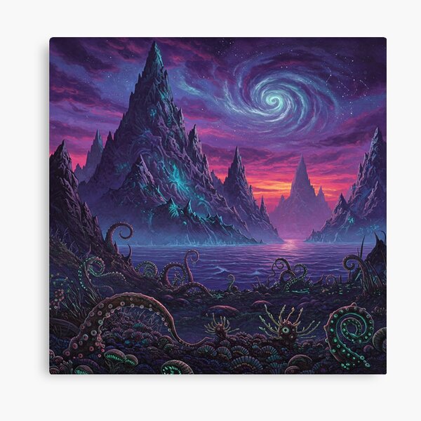 Item preview, Cosmic Lovecraftian Landscape designed and sold by RedHeavenStudio.