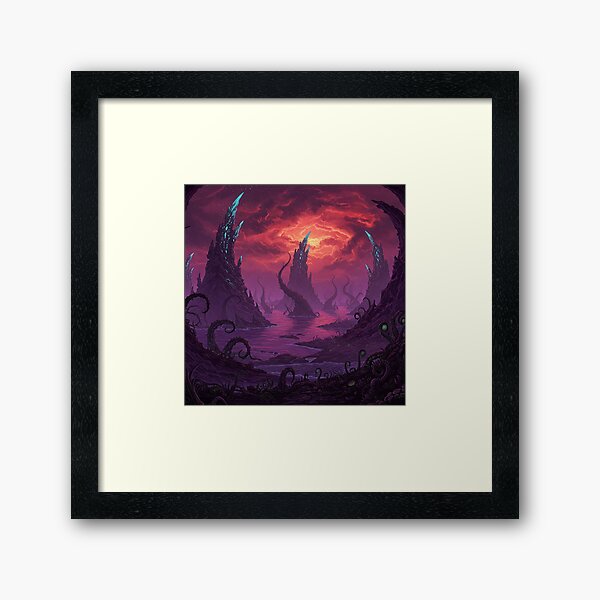 Item preview, Alien Lovecraftian Landscape  designed and sold by RedHeavenStudio.
