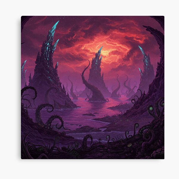 Item preview, Alien Lovecraftian Landscape  designed and sold by RedHeavenStudio.