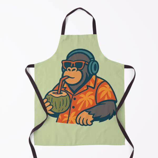 Item preview, Chill Gorilla – Tropical Vibes Meme Style Design designed and sold by TenkaTees.