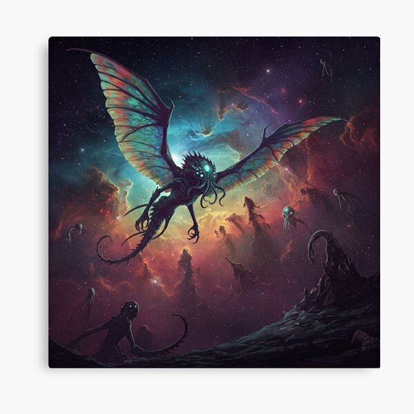 Item preview, Lovecfratian Creature Flying Landscape designed and sold by RedHeavenStudio.