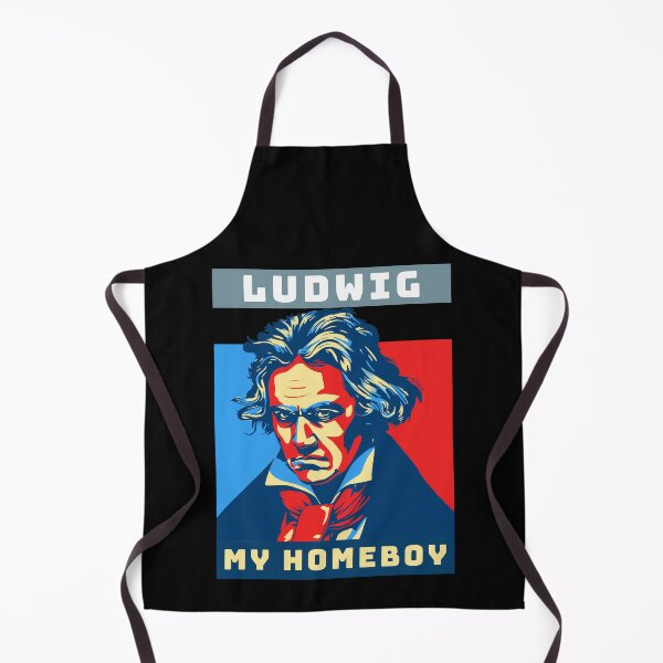 Item preview, Ludwig My Homeboy Funny Beethoven Portrait with Red and Blue Graphic designed and sold by The Sun Brings Light.