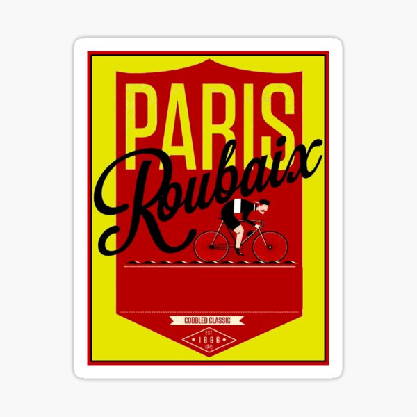 Item preview, PARIS ROUBAIX : Vintage Cobblestone Bike Racing Print designed and sold by posterbobs.