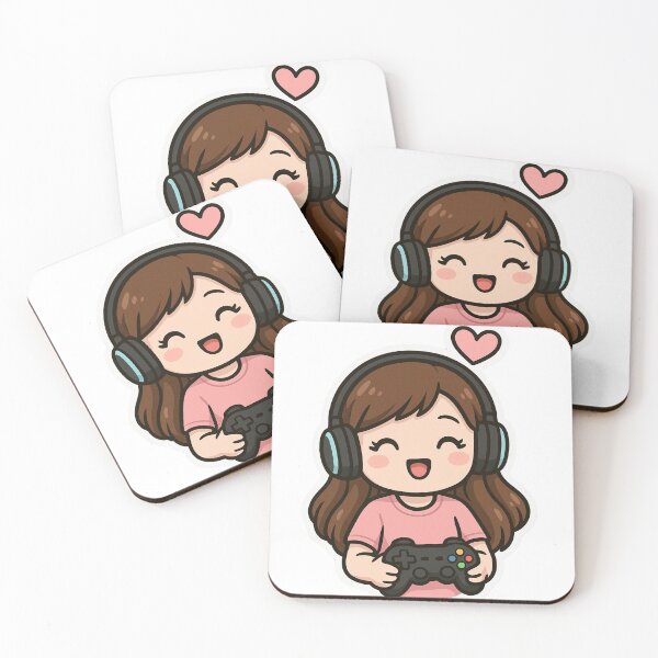 Item preview, Cute Kawaii gamer girl designed and sold by Printdesigns1.