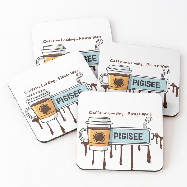 Item preview, Caffeine Loading... Please Wait" – Coffee Progress Bar Design designed and sold by WonderBox.