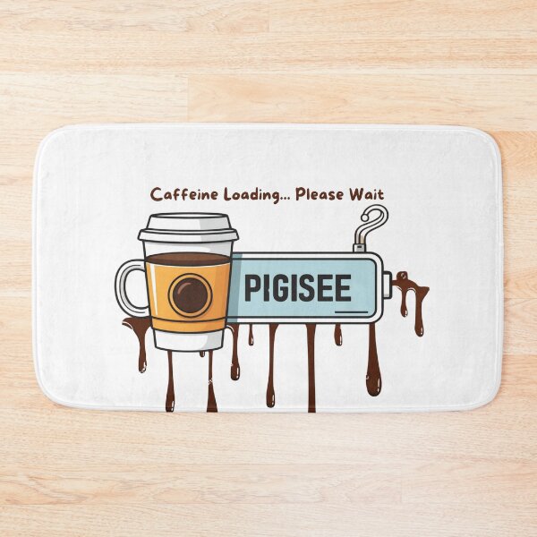 Item preview, Caffeine Loading... Please Wait" – Coffee Progress Bar Design designed and sold by WonderBox.