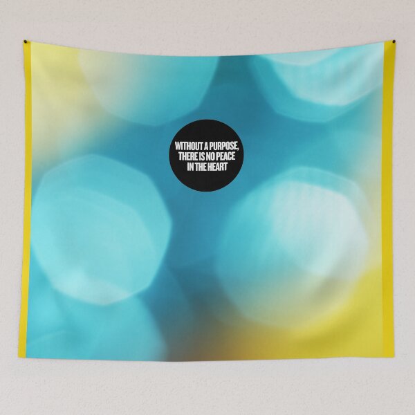 Item preview, Blurry Abstract Light Art with Life Motto – “Without a Purpose, There Is No Peace in the Heart” – AI-Generated Design designed and sold by knalpot-design.