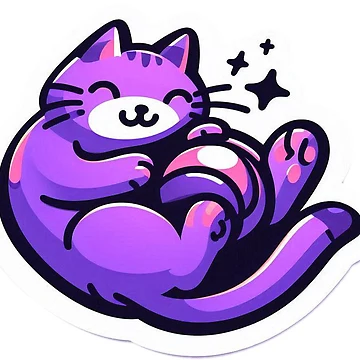 Artwork thumbnail, Cosmic Cuddle Cat Sticker by Brightpatch