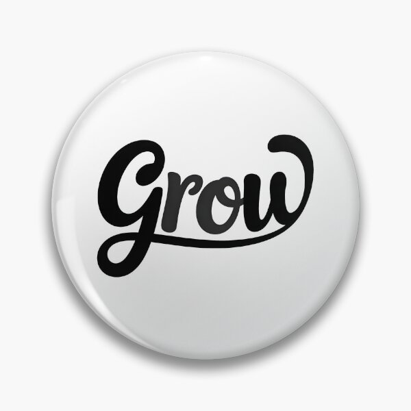 Item preview, Grow – Curved Cursive Motivational Design designed and sold by Hooodify.