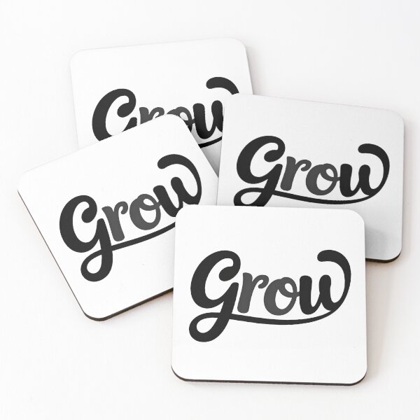 Item preview, Grow – Curved Cursive Motivational Design designed and sold by Hooodify.