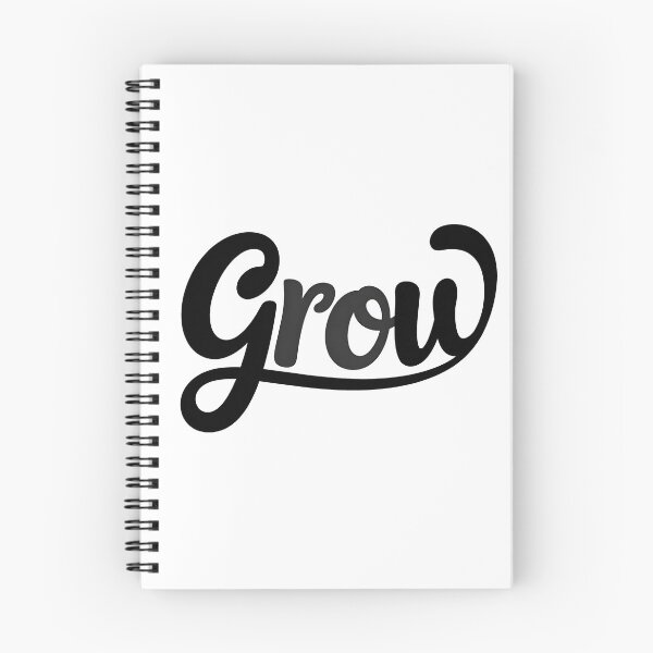 Item preview, Grow – Curved Cursive Motivational Design designed and sold by Hooodify.