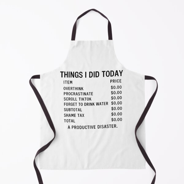 Item preview, Things I Did Today | Overthinking and Chaos Receipt Tee designed and sold by Radgraphic.