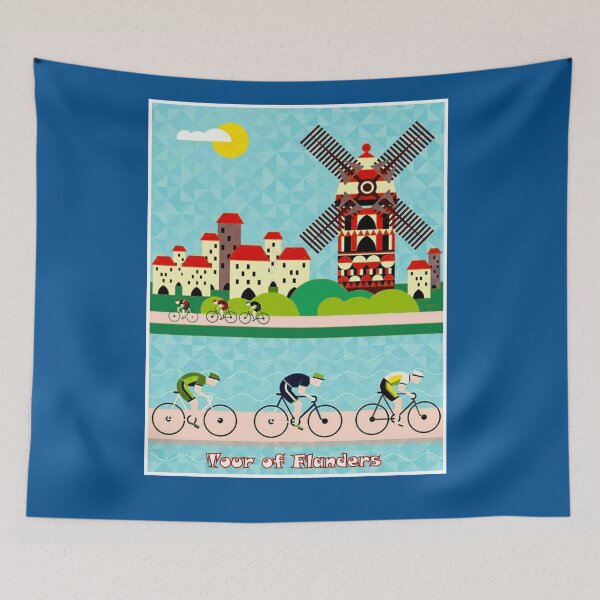 Item preview,  TOUR of FLANDERS : Abstract Surreal Road Bicycle Racing Print designed and sold by posterbobs.