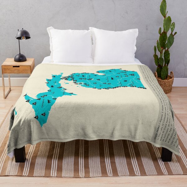 Item preview, Mapa ilustrado de los parques nacionales y estatales de Michigan (azul) designed and sold by FinlayMcNevin.