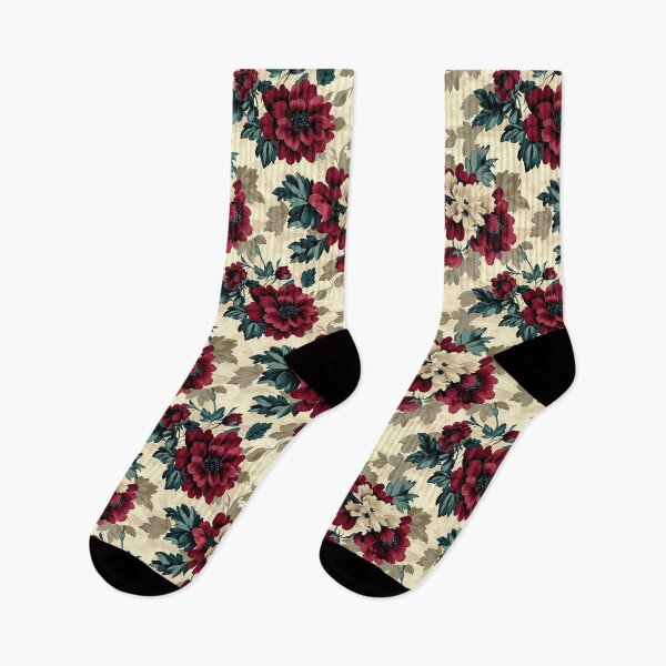 Item preview, Vintage Burgundy Flowers Pattern designed and sold by sheprint.