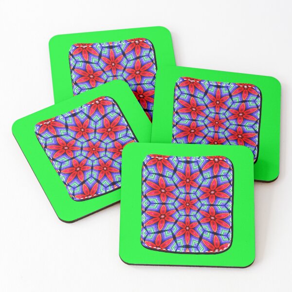 Item preview, Red Fabrics Flowers Pattern designed and sold by Patternflower.