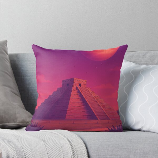Item preview, Chichen Itza Pyramid Retro Space Art designed and sold by Patternicity.