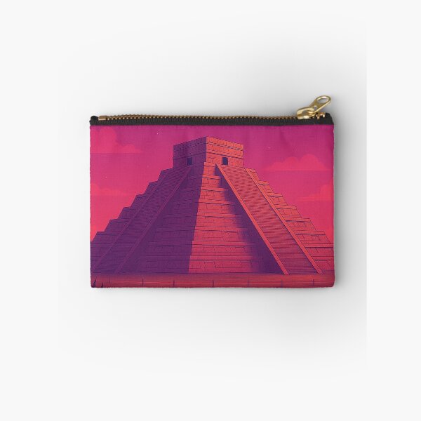 Item preview, Chichen Itza Pyramid Retro Space Art designed and sold by Patternicity.