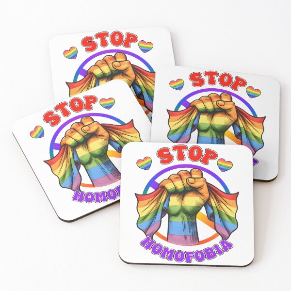 Item preview, Stop homophobia rainbow hand designed and sold by ArtHavenDesign.