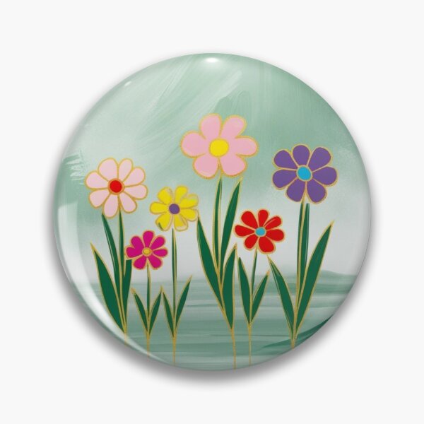 Item preview, Bright Flowers Standing In Field designed and sold by IrisAndIvy.