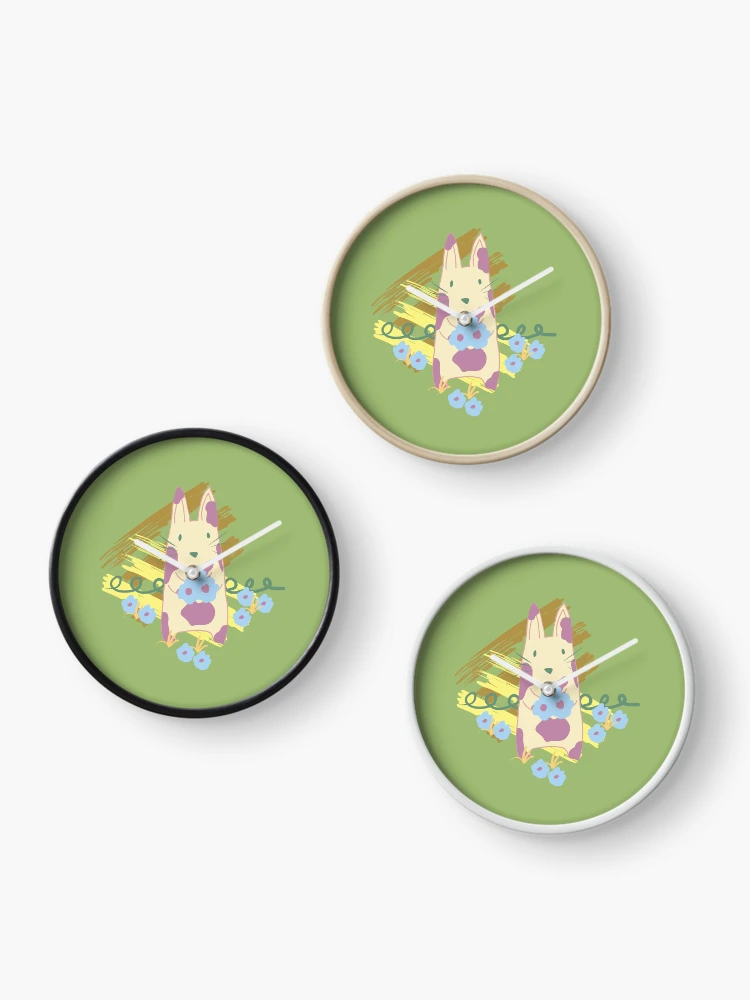 Thumbnail 3 of 4, Clock, WD46 Doodle Rabbit designed and sold by HueyDesign.