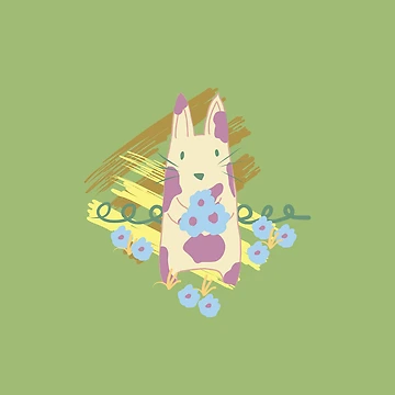 Artwork thumbnail, WD46 Doodle Rabbit by HueyDesign