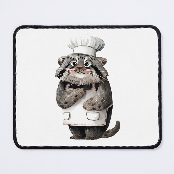 Item preview, Watercolor pallas cat | Chef cat | Baking Cat | Otocolobus manul | Grey Cat | Culinary Cat | Cooking Cat 7 designed and sold by Yaremchuk.