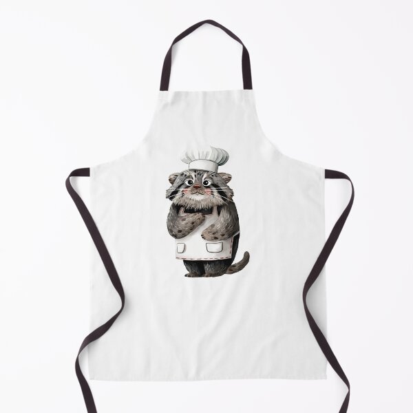 Item preview, Watercolor pallas cat | Chef cat | Baking Cat | Otocolobus manul | Grey Cat | Culinary Cat | Cooking Cat 7 designed and sold by Yaremchuk.