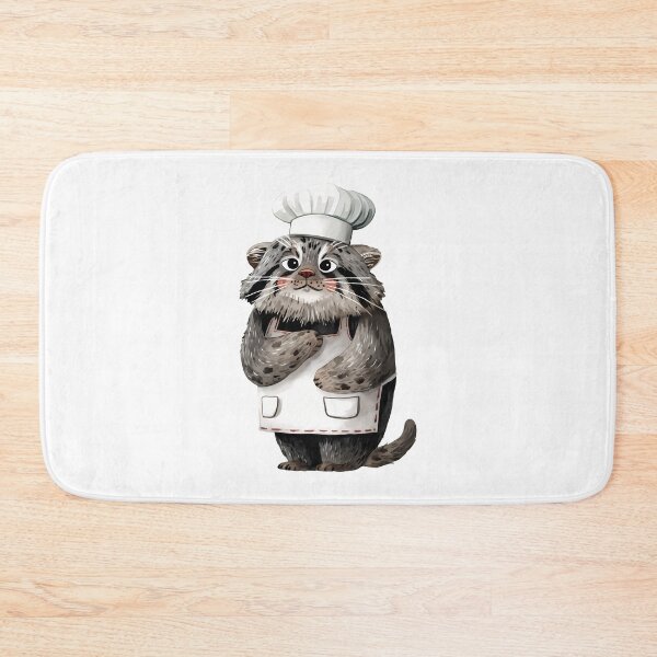 Item preview, Watercolor pallas cat | Chef cat | Baking Cat | Otocolobus manul | Grey Cat | Culinary Cat | Cooking Cat 7 designed and sold by Yaremchuk.