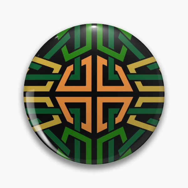 Item preview, Green and Orange Intertwined Knot Pattern Design designed and sold by Tarjiart.