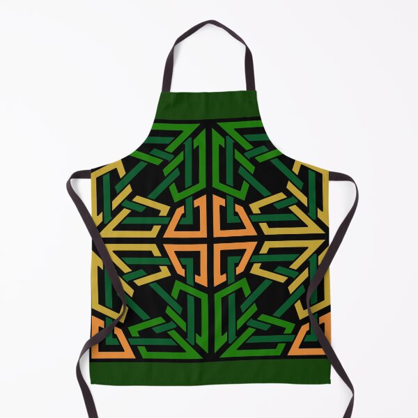 Item preview, Green and Orange Intertwined Knot Pattern Design designed and sold by Tarjiart.