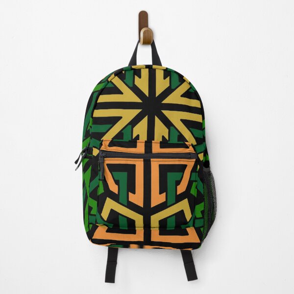 Item preview, Green and Orange Intertwined Knot Pattern Design designed and sold by Tarjiart.