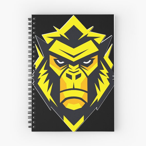Item preview, Fierce Geometric Monkey Face – Bold Yellow Design designed and sold by VikArtStudio.