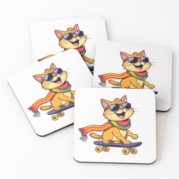 Item preview, Cool Cat on Wheels designed and sold by DaniArtDesign81.