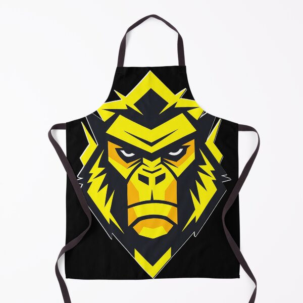 Item preview, Fierce Geometric Monkey Face – Bold Yellow Design designed and sold by VikArtStudio.