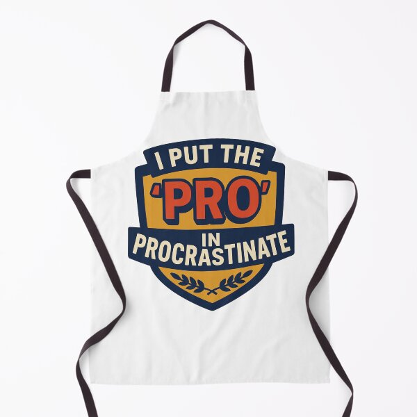 Item preview, I Put the PRO in Procrastinate" – Bold Badge of Honor designed and sold by WonderBox.