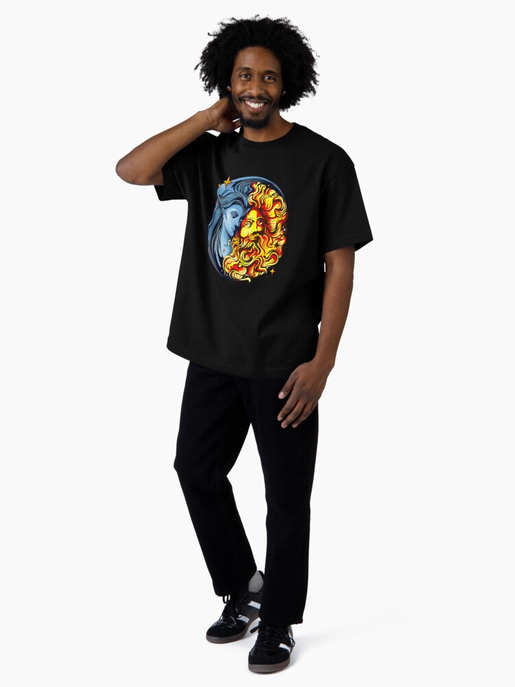Thumbnail 4 of 7, Oversized T-Shirt, Sun God and Moon Goddess designed and sold by hjalte81.