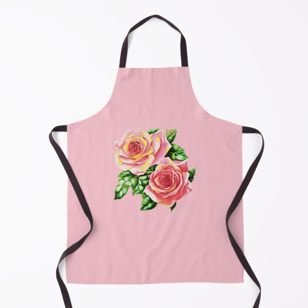 Item preview, Coral Pink Roses with Jade Green Leaves designed and sold by Marymarice.