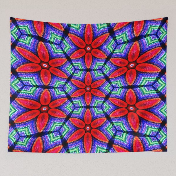 Item preview, Red Fabrics Flowers Pattern designed and sold by Patternflower.